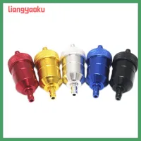 LIANGYAOKU 2ชิ้นอะไหล่ชิ้นส่วนมอเตอร์ไซค์ดัดแปลง8มม. แบบ Inline CNC คาร์บูร์เรเตอร์อลูมิเนียม Carbs ตัวกรองน้ำมันทำความสะอาดเชื้อเพลิงแก๊ส