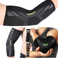 1PCS Elbow Support Elastic Gym Sport Elbow Protective Pad Sweat Absorb Sport Basketball Arm Sleeve Breathable Brace Protector Supports Braces