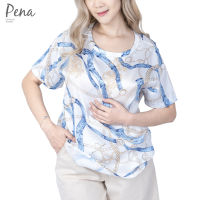 Pena house เสื้อเบลาส์ผู้หญิงคอกลม แขนสั้น รุ่น POSS052301