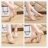 COD สินค้าแฟชั่นWomens Fashion High Heel Buckle Light Up Sandals Ladies Sandals Peep Toe Breathable Sandals 0jyR