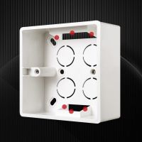 Standard touch switch mounting box 86 type PVC flame retardant cassette wall socket plate panel Dark box electrical accessories