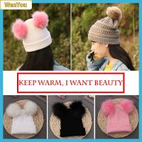 WENYOU Warm Beret Beanie Crochet Knit Hat Baggy Ski Ball Cap Knitting Wool