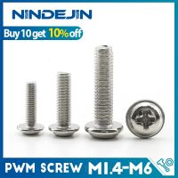 ❣❉ NINDEJIN Cross Washer Head Machine Screws M2 M3 M4 M5 Stainless Steel Phillips Padded Machine Screws for cabinet Door Handle