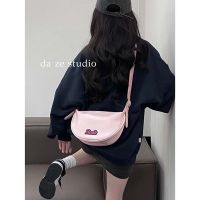 【Hot Sale】 This years popular bag womens 2023 new one-shoulder crossbody all-match high-quality commuting large-capacity pink dumpling