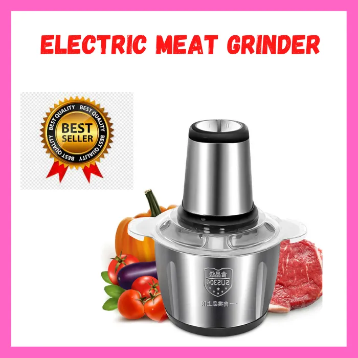 STAINLESS STEEL MEAT GRINDER 300 watts of high power Mincer Food