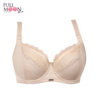 Full Moon NB44300 บรารู้ใจ สาวอกใหญ่ บราไซซ์ใหญ่ บราคัพใหญ่ บราสาวอกใหญ่  ชุดชั้นใน เสื้อใน ฟลูมูน เวียนนา มีโครง ไซซ์ D,E,F,G 32-36 (Tulip Carnation)