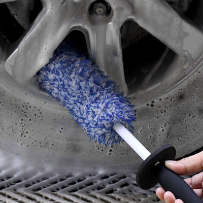 【CW】Car Wash Super Brush Microfiber Premium Wheels Brush Non-Slip Handle Easy To Cleaning Rims Spokes Wheel Barrel Car Accessories