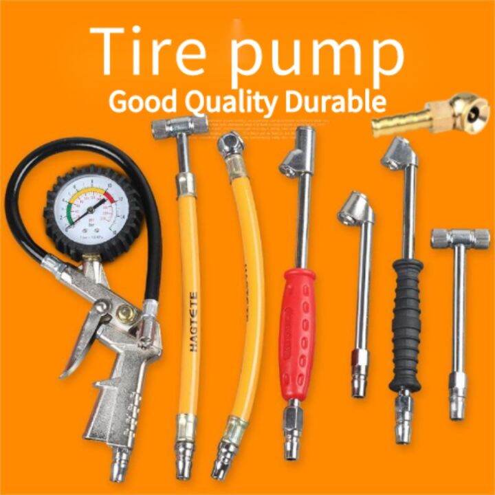 Tire Air Inflator Hose Inflatable Pump Bike Motorcycle Car Extension