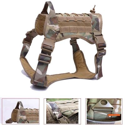 Military Tactical Dog Harness Army Combat Training Hunting Dog Vest Protective Dogs Accessories Police Dog Harness Clothes