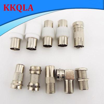 QKKQLA TV RF F Type Female Male Plug Adapter Connector Socket to RF Coax Adapter Terminal Converter video For Aerial CCTV
