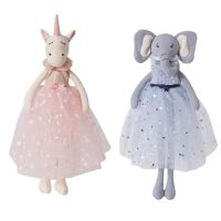 38cm Unicorn Princess Dress Doll Children Plush Stuffed Animal Long Leg Elephant Toy For Girls Children Kids Baby Birthday Gift