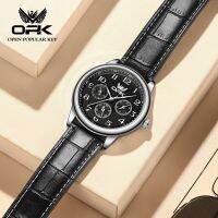 OPK Jam Tangan Lelaki Original Waterproof Quartz Movement Leather Business Leisure Men Watch 6012 【BYUE】