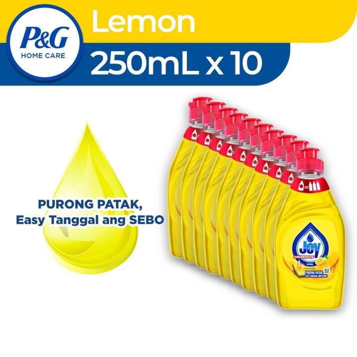 Joy Lemon Concentrate Dishwashing Liquid 250mL x 10 Bottle Lazada PH