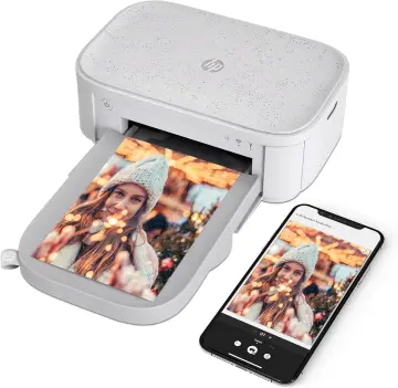 HP Sprocket Portable Photo Printer (Noir) – Instantly Print 2x3”  Sticky-backed Photos from Your Phone