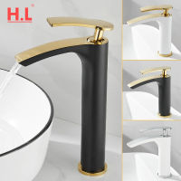 Bathroom Faucet ss Gold Black Bathroom Basin Faucet Cold And Hot Water Mixer Sink Tap Deck Mounted White &amp; Gold Tap