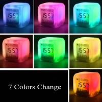 ZZOOI High Quality Alarm Clock Cool Led Clock Popular Pattern Night Light Color Clock Living Room Decorations For Home Free Shipping