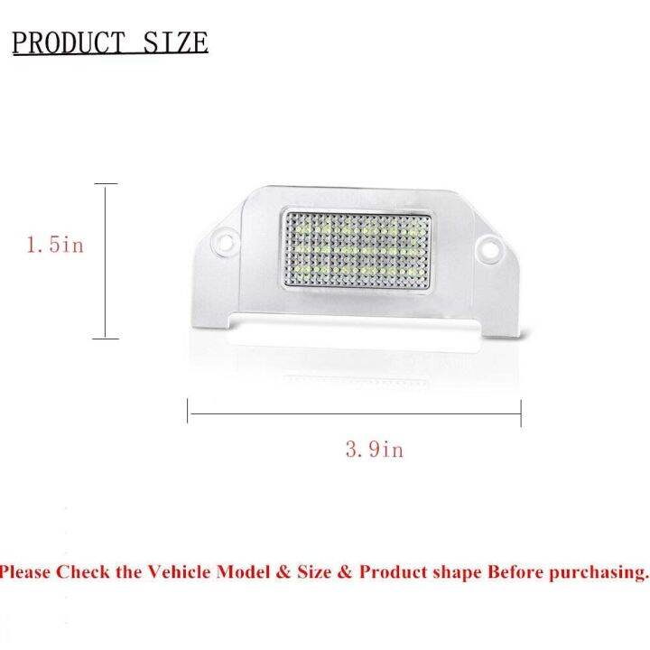 ชุดไฟป้ายทะเบียนรถ-led-แบบ-smd-ล้วนสีขาว2ชิ้น-lh-rh-สำหรับ-chrysler-05-14-300-300c-chrysler-sebring-07-10ไฟท้ายรถ