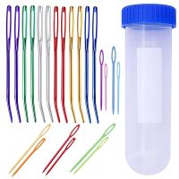 KAOBUY 22Pcs Big Eye Yarn Needle Bent Tip Tapestry Needles Large Eye Blunt Needles And Plastic Needle For Knitting Crochet