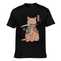 New FashionNeko Ramen Japan Cat Anime Mens Cotton T-Shirts 2023