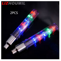 LIZHOUMIL ซี่ล้อวาล์วยาง LED ติดล้อ2ชิ้นไฟเตือน LED สำหรับจักรยานถนนจักรยานเสือภูเขา