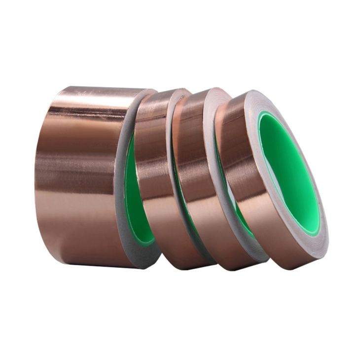 yx-10m-mask-electromagnetic-shield-eliminate-emi-anti-static-repair-double-sided-conductive-copper-foil-adhesive-tape
