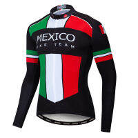 Weimostar Mexico France Cycling Jersey Men Long Sleeve Autumn Bicycle Cycling Clothing Breathable MTB Bike Jersey Spring USA Top