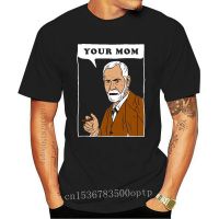 Top Tees Mens เสื้อผ้าออนไลน์ T เสื้อออกแบบแม่ Freud T เสื้อตลก Sigmund Psychology Joke 011362