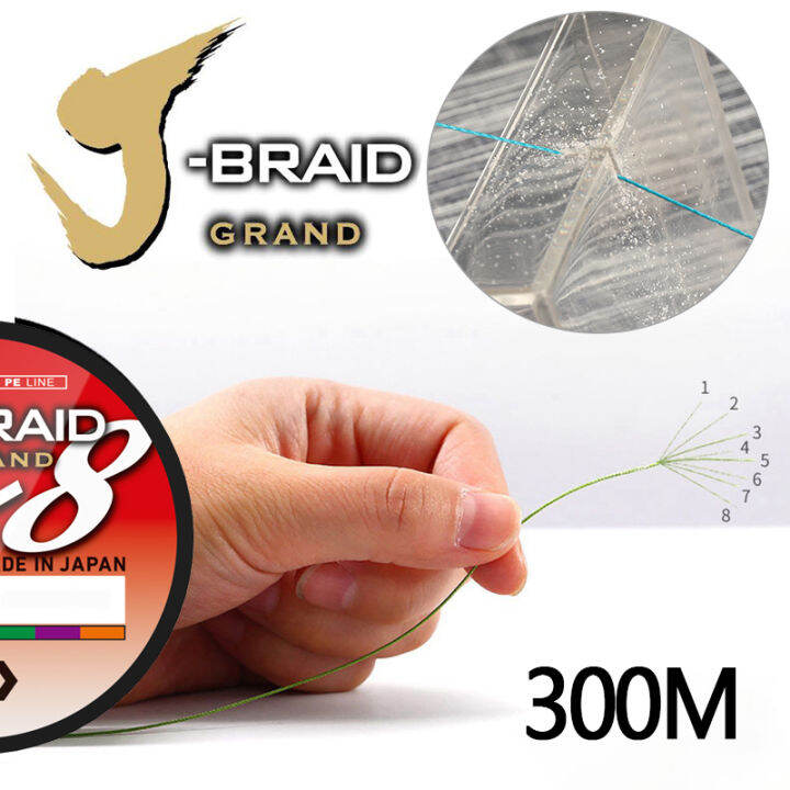 nsbk53eemmt-daiwa-j-braid-แกรนด์8เอ็นตกปลาถัก-ความยาว-300เมตรเส้นผ่าศูนย์กลาง-0-1-0-42มิลลิเมตรขนาด-14-100lb-จากประเทศญี่ปุ่นสายถัก-pe-เส้น-j-braid-line