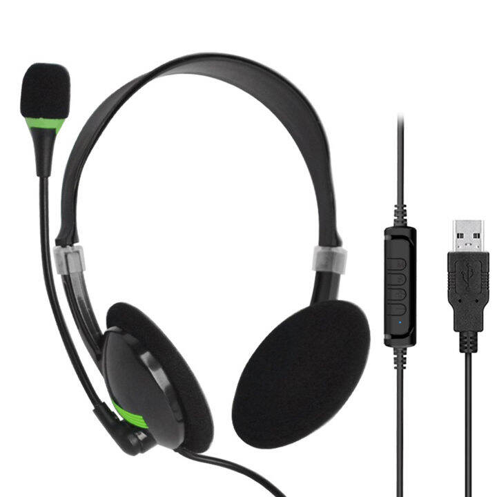 คอมพิวเตอร์เข้ากันได้กว้าง440เฮดโฟนแบบมีสาย-headset-gaming-stereo-สวมใส่สบาย-usb-abs-ลดเสียงรบกวน