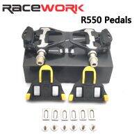 RACEWORK Ultregra PD-R8000 SPD-SL แป้นถีบจักรยานจักรยานถนนบันไดแบบติดกับเท้า R550ด้วยปุ่ม SM-SH11ปั่นจักรยานคันเหยียบอุปกรณ์เหยียบ