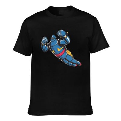Gigantor Robot Animation Cartoon Iron Man No. 28 Mens Short Sleeve T-Shirt