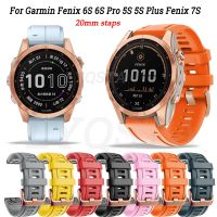 ﹊♣ 20mm Silicone Watchband For Garmin Fenix 6S 6SPro 5S 5SPlus 7S Descent Mk2S Delta S Smart Watch Band Strap Quick Releas Bracelet