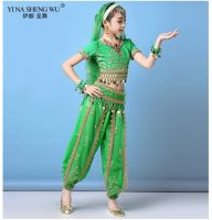 Kids India Belly Dance Clothes Belly Dance Costumes Set Oriental Dance Children Dresses Bellydance Child Kids Indian 4 Colors