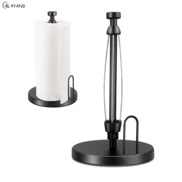 Paper Towel Stand Black With Ratchet System For Kitchen Bathroom,  One-Handed Tear Paper - AliExpress