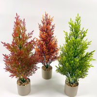 Christmas Small Artificial Pine Tree - Desktop Living Room Potted Plant Green Plant Artificial Flowers Small Tree