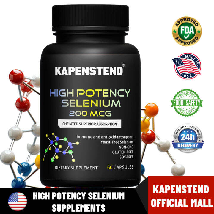 Highly effective selenium capsules for Immune System, Thyroid, Prostate and Heart Health