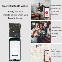 Smart Wallet GPS Record Bluetooth 100 Genuine Leather Men Wallet Coin Purse Small Mini Card Holder Chain Male Wallet Pocket
