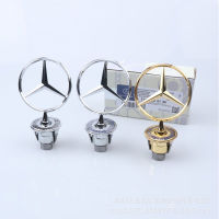 ชิ้นส่วนดัดแปลงรถยนต์ Chrome 3D Zinc Alloy Car Front Cover Logo Benz W204 w210 w204 w212 C200 Car modification parts