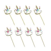 4PCSPACK Unicorn Cake Topper Happy Birthday Party Decorations Baby Shower Baking Supplies