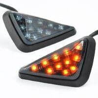 LED Motorcycle Turning Signals Light Smoke Triangle Flush Mount Waterproof Easy Installation Turn Signal Blinker Flashing Lights