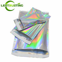 50pcs Thick Flat Holographic Self Sealing Bag Adhesive Cellphone Cosmetics Envelope Document Gifts Packaging Pouches