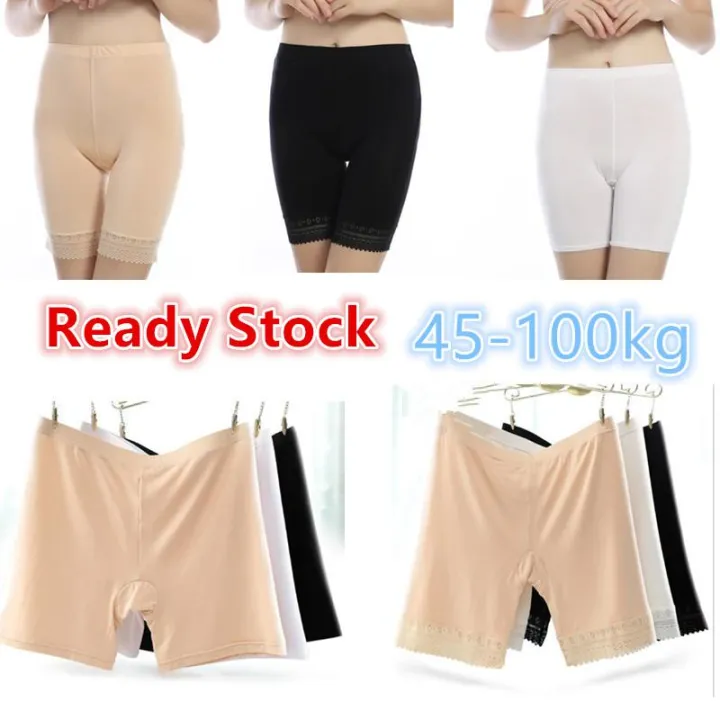 Ready Stock 45-100kg Cotton Women Safety Shorts Panty Seamless Boxer ...