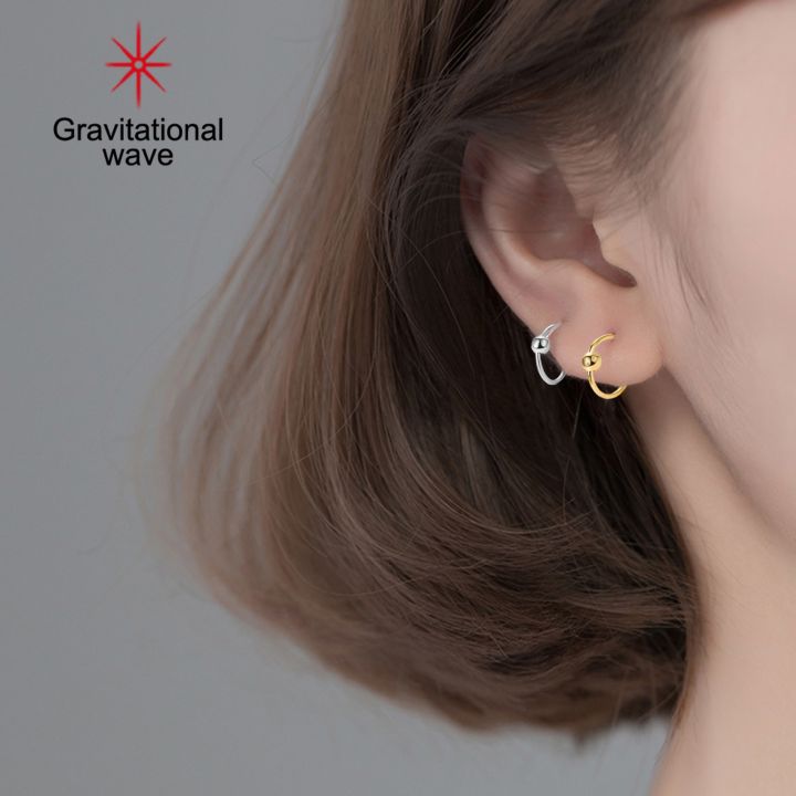 gravitational-wave-2pcs-ear-studs-circle-round-ball-jewelry-hollow-out-geometric-hoop-earrings-for-daily-wear