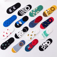 【HOT】✒✎ 1 pair Colorful Mens Cotton Ankle Socks Invisible Low Cut Breathable Short
