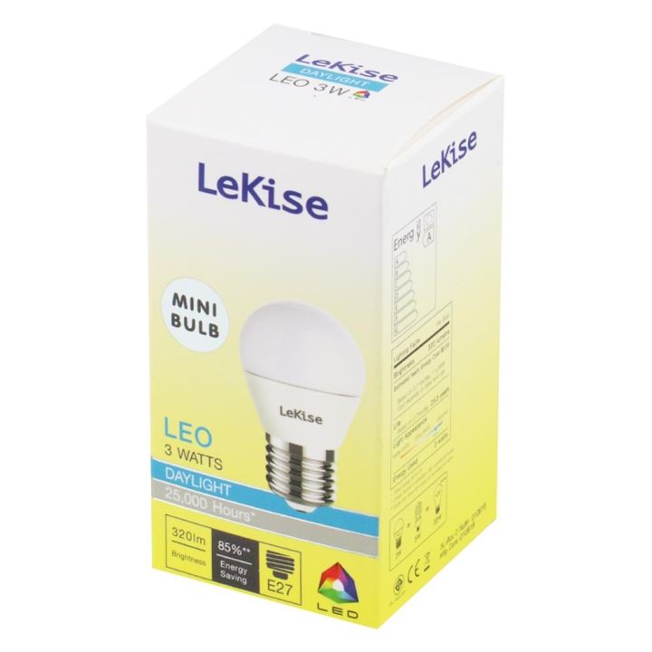 หลอดไฟ-led-lekise-b45leo-3-วัตต์-daylight-e27-สีขาว-ส่งเร็วส่งไว-มีเก็บเงินปลายทาง