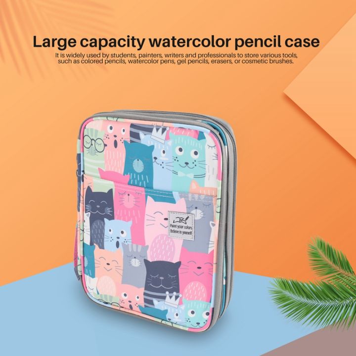 192-slots-large-capacity-pencil-bag-case-organizer-cosmetic-bag-for-colored-pencil-watercolor-pen-markers-gel-pens-bag
