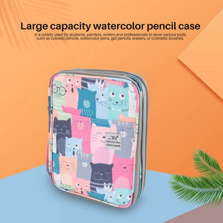 192-slots-large-capacity-pencil-bag-case-organizer-cosmetic-bag-for-colored-pencil-watercolor-pen-markers-gel-pens-bag