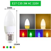 10Pcs/lot E14 LED Candle bulb AC 220V E27 led bulb chandelier Candle lamp 3W led lamps Decoration Light six colors Energy Saving