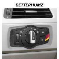 Betterhumz For BMW E90 E92 E93 Alcantara Headlight Switch Knob Panel Trim Frame M Performance Sticker Car Interior Accessories