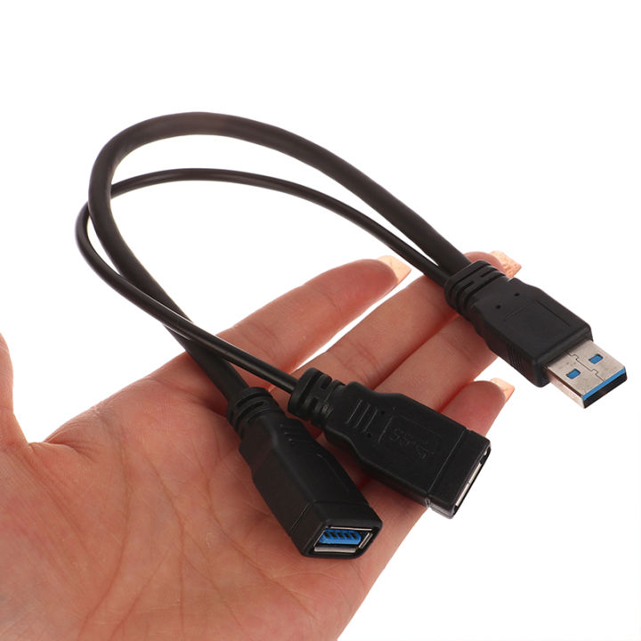High Quality USB 2.0 A 1 Female to 2 Dual USB Male Data Hub Power Adapter Y  Splitter USB Charging Power Cable